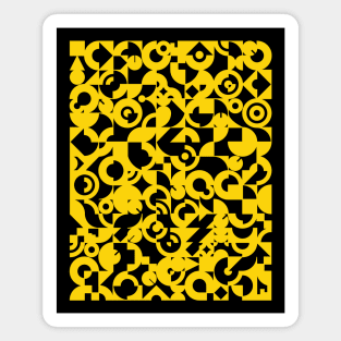 Electronic Musician Synthesizer Pattern Yellow Magnet